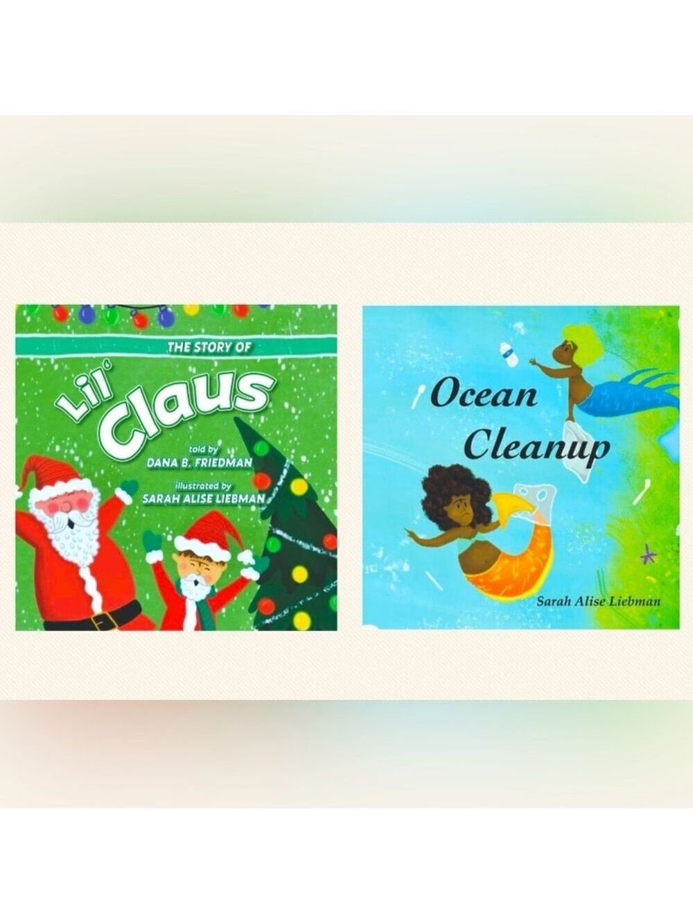 Lil Clause and Ocean Clean Up Soft Cover Books for Young Children